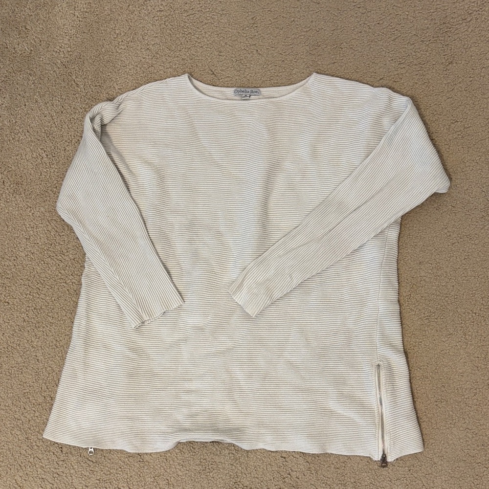 Women's Cream Crew Neck Sweater